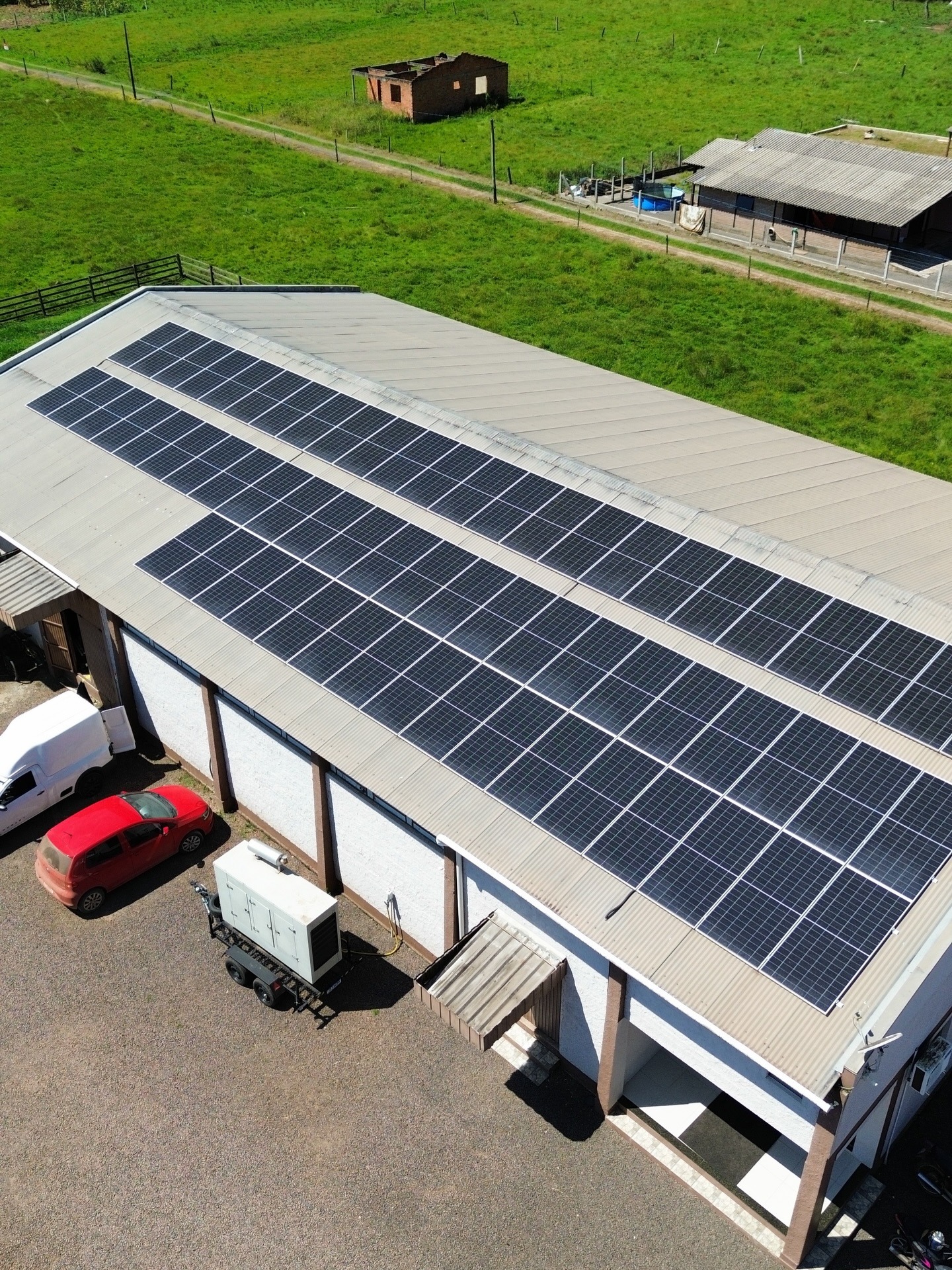 Sistema fotovoltaico instalado pela equipe da Vivant Solar